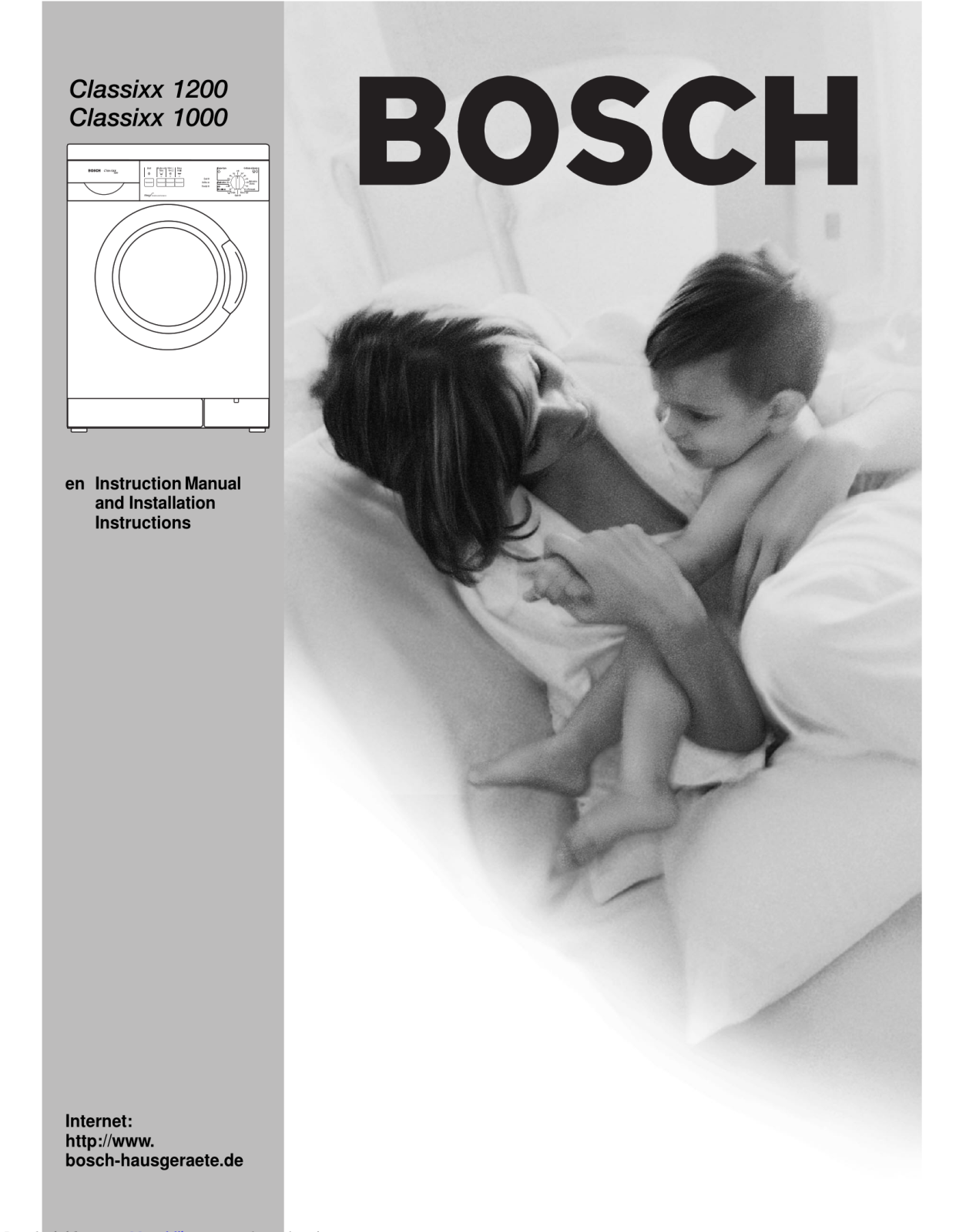 Bosch Classixx 1200, Classixx 1000 Instruction Manual