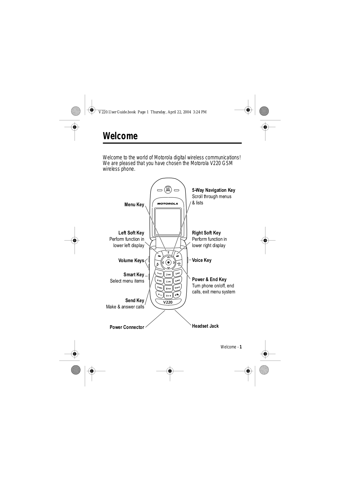 Motorola V220 User Manual