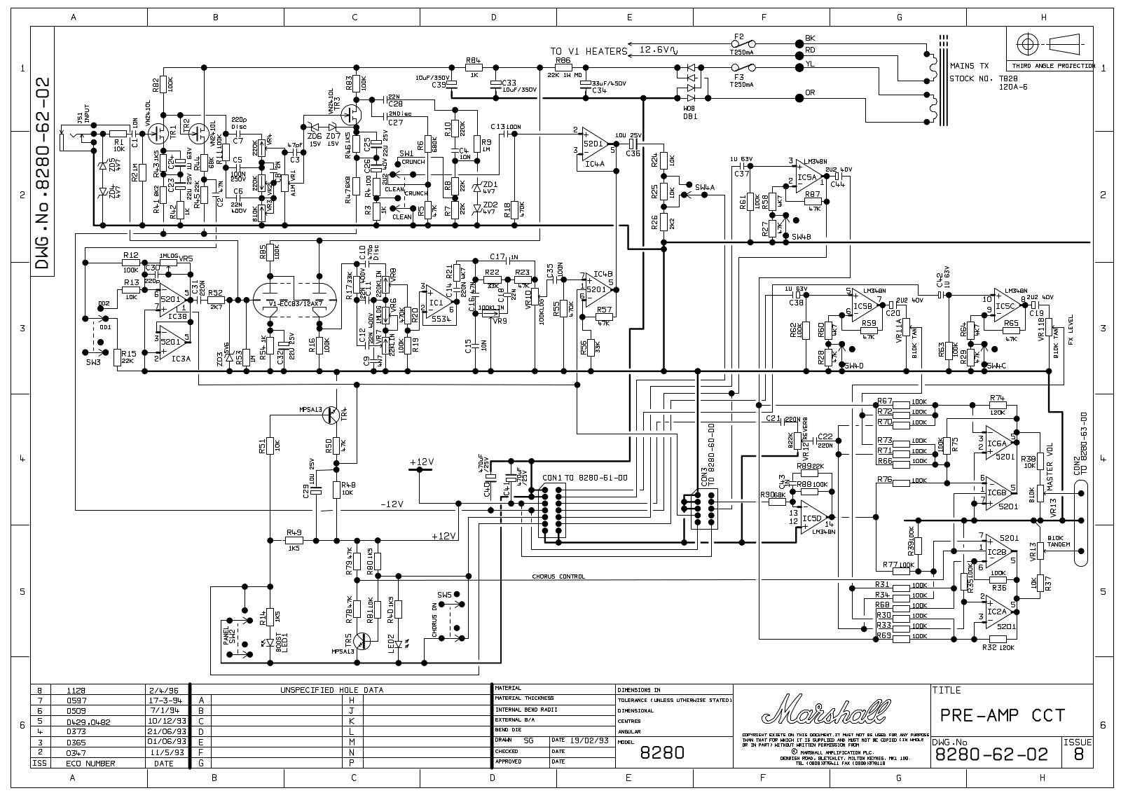 Marshall 8280-Stereochorus-Rev-2x80w Schematic