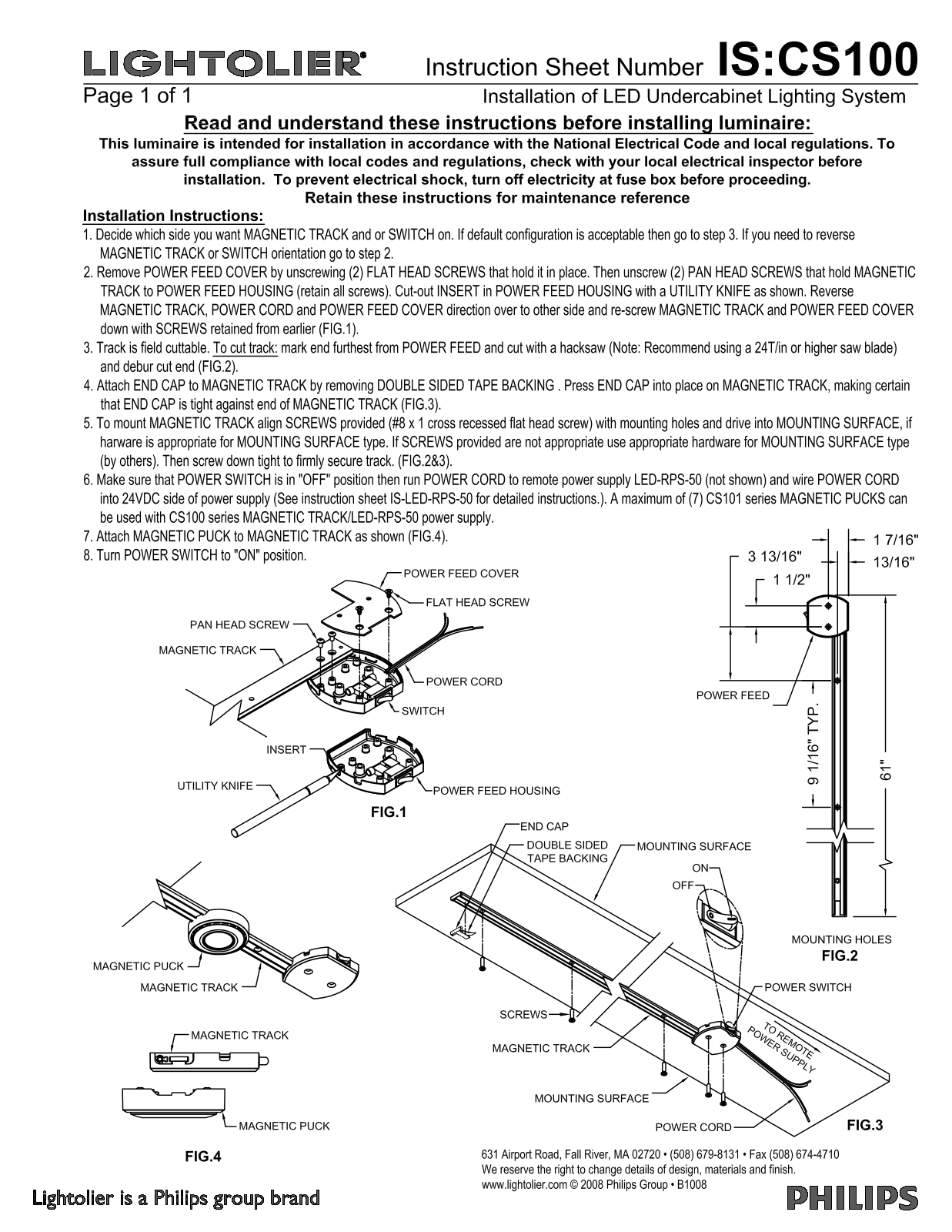 Lightolier IS-CS100 User Manual