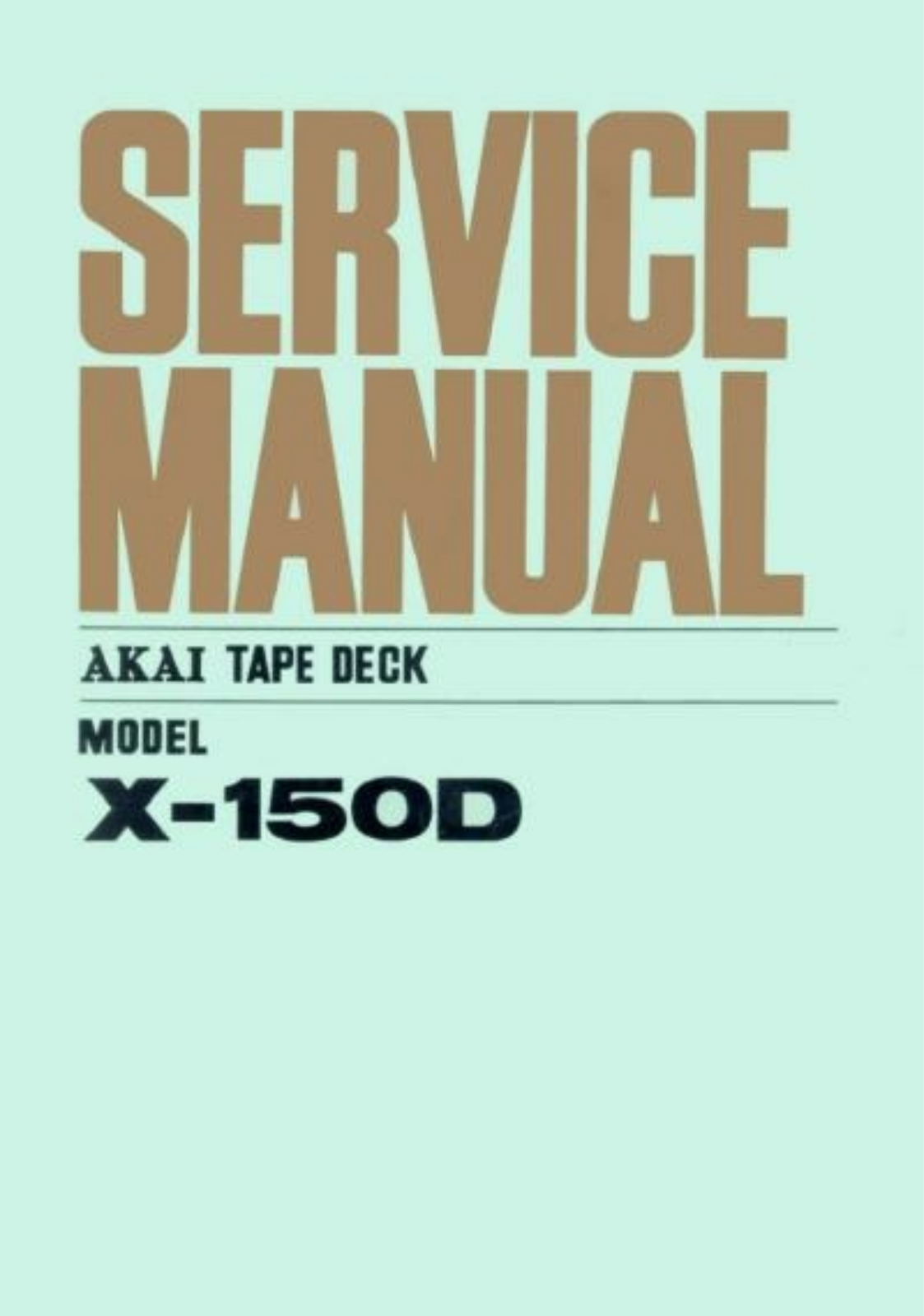 Akai X-150-D Service manual