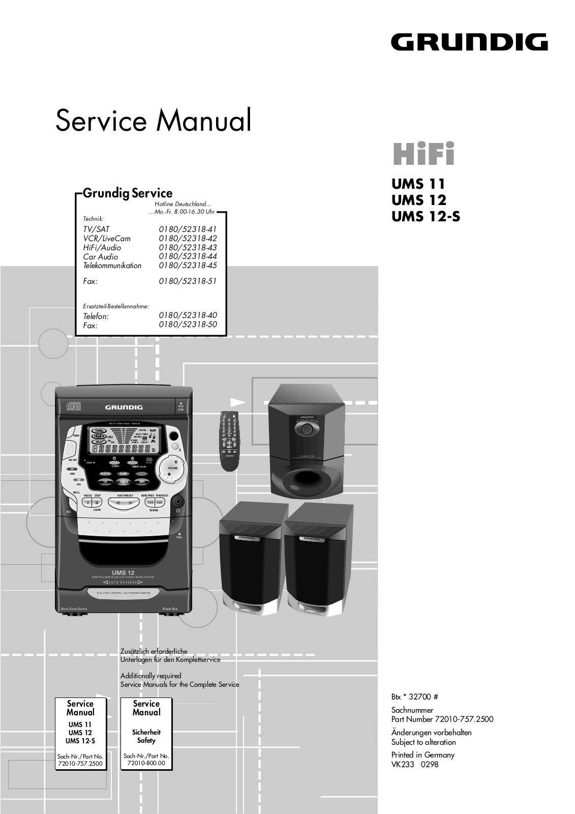 Grundig UMS-11 Service Manual