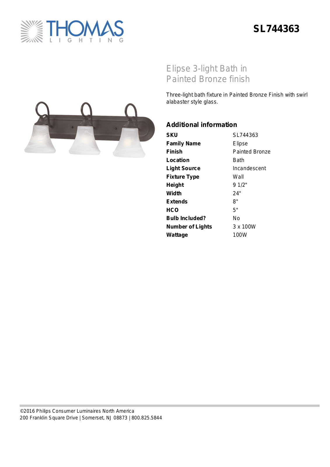 Thomas Lighting SL744363 User Manual - ManualMachine.com