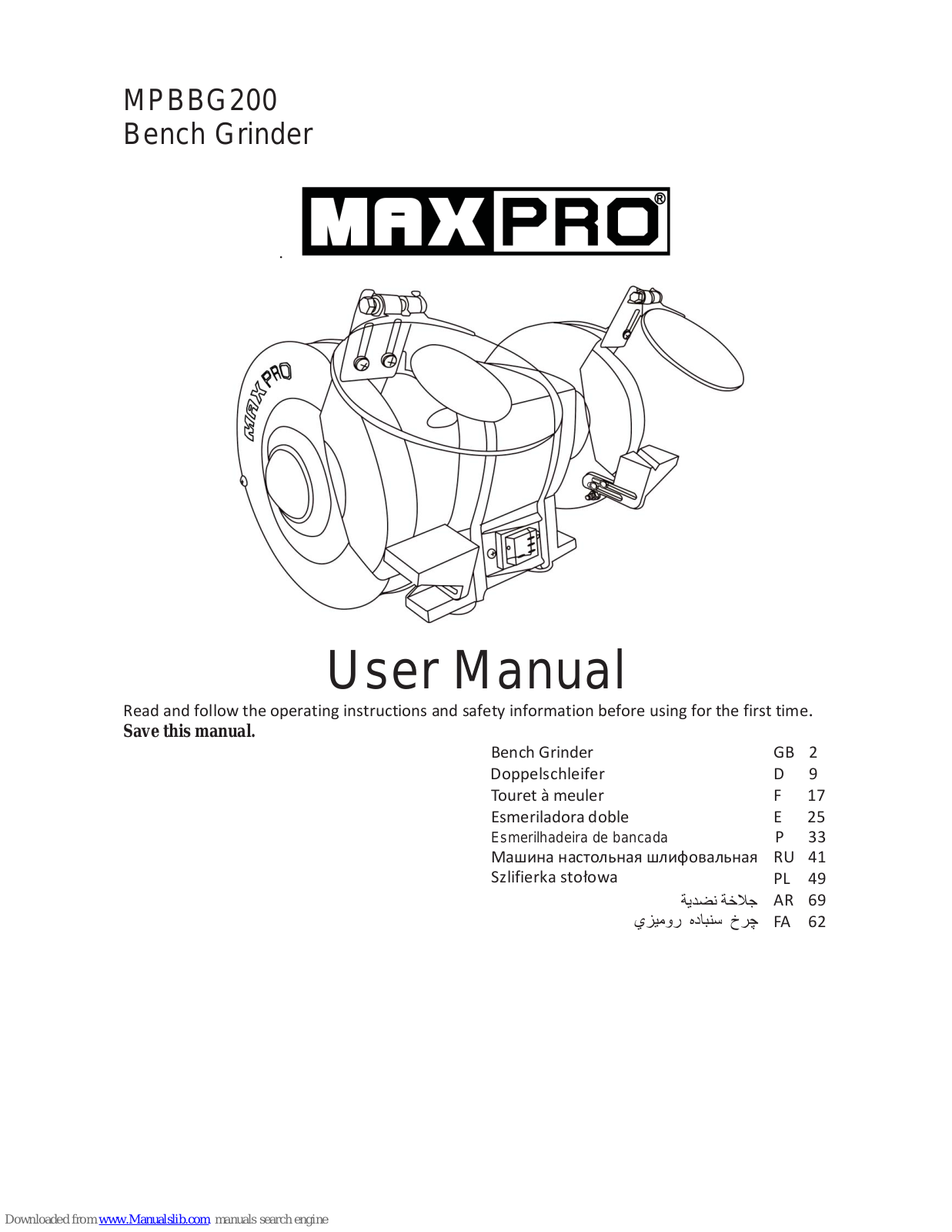 MaxPro MPBBG200 User Manual