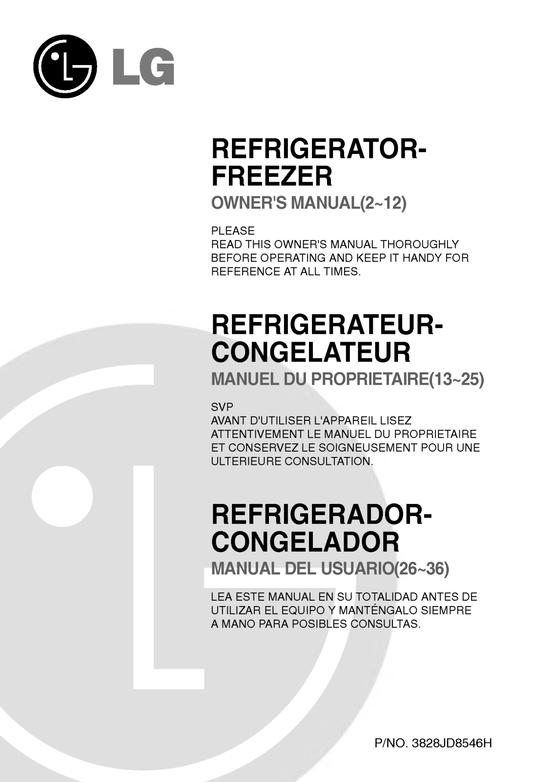 LG GRS392 User Manual