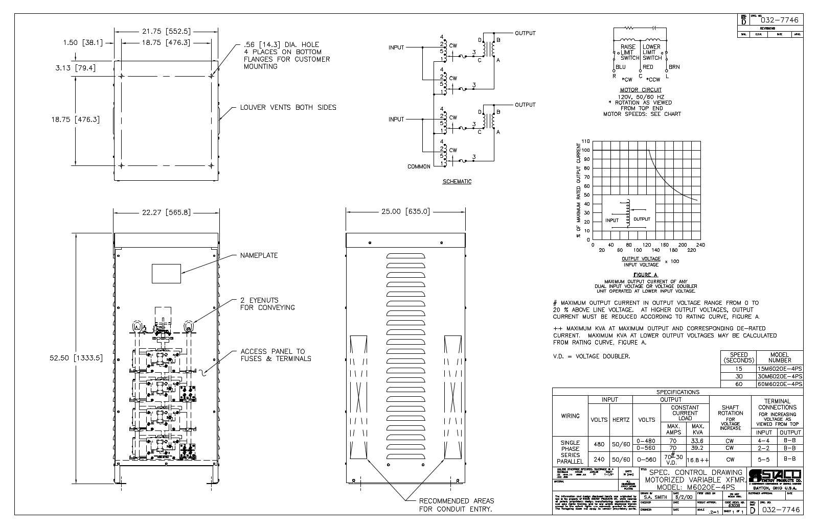 Staco Energy M6020E-4PS Dimensional Sheet