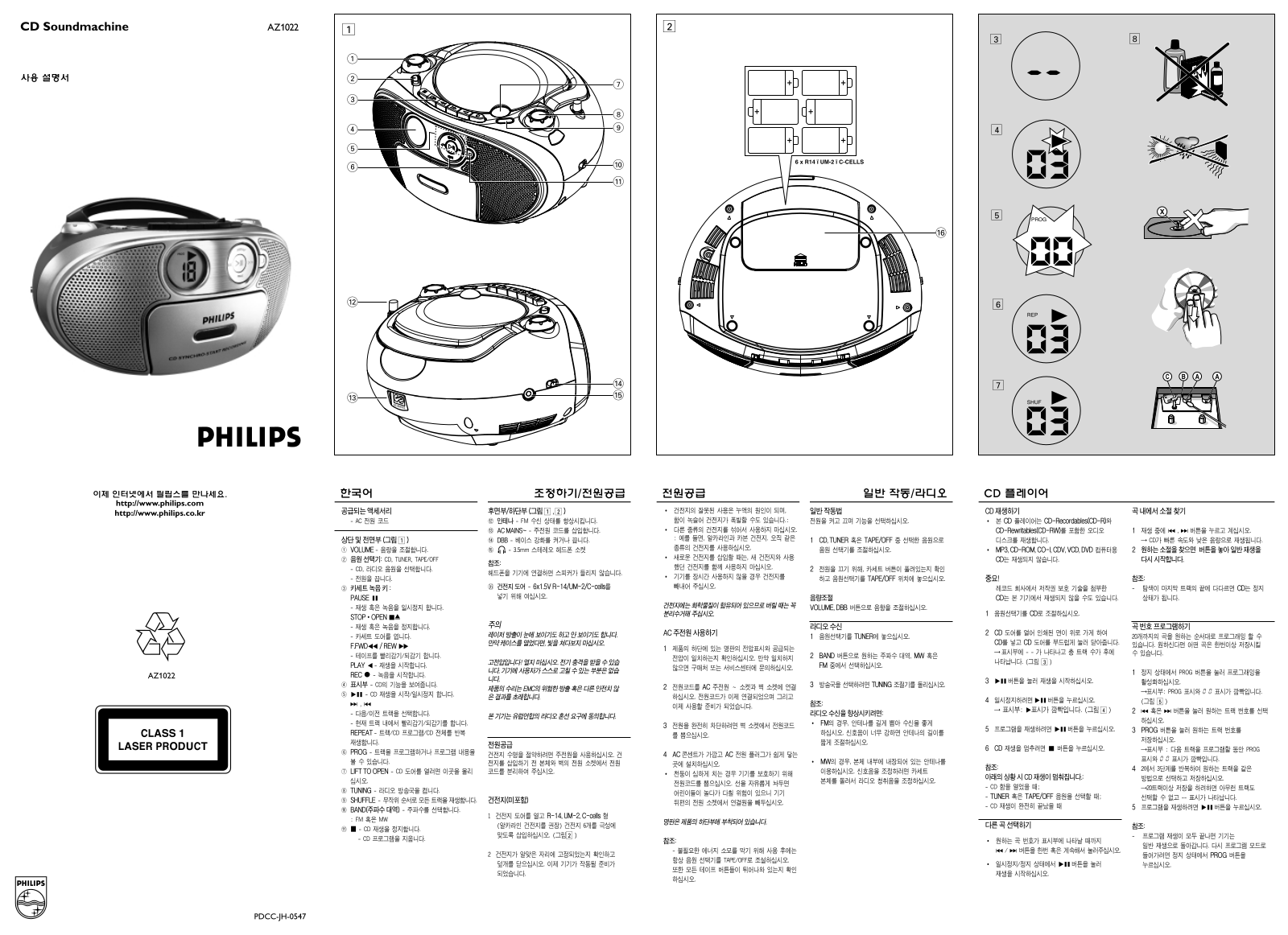 Philips AZ1022 User Manual