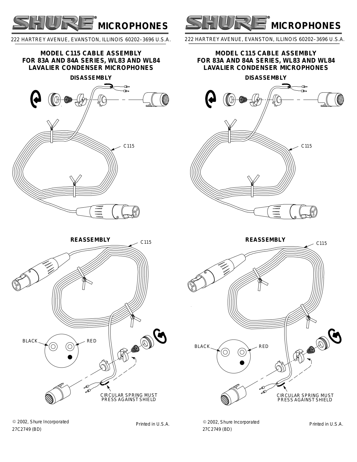 Shure C115 User Guide - ManualMachine.com