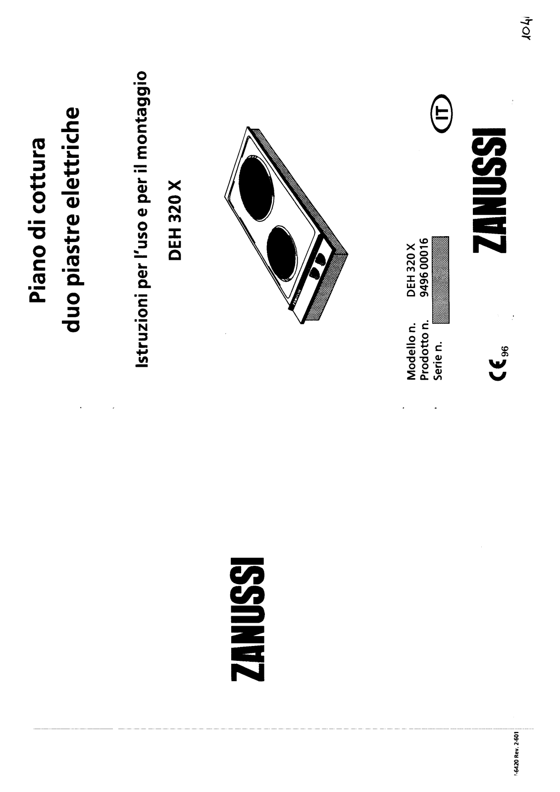 Zanussi DEX320X User Manual