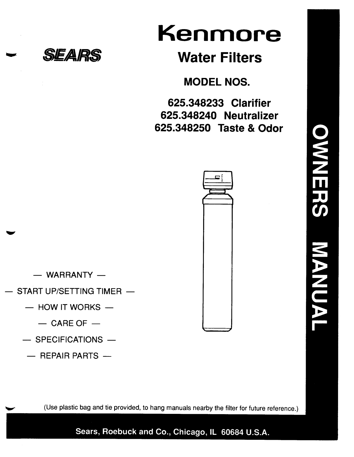 Kenmore 625.348240, 625.348250 User Manual