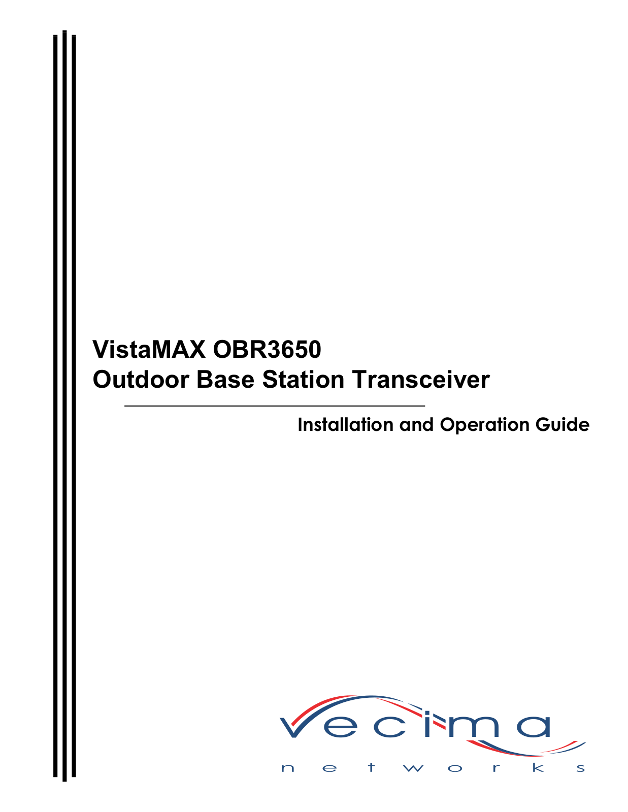 Vecima Networks OBR3650 Users Manual