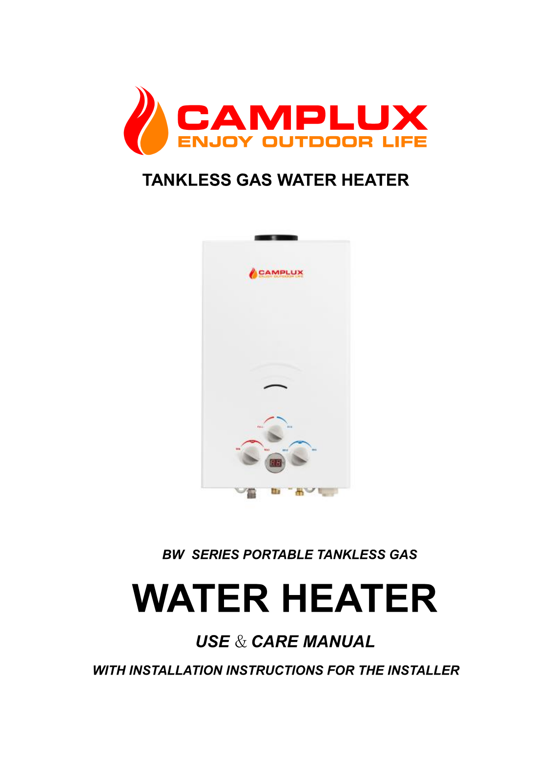 Camplux Tankless Instruction Manual