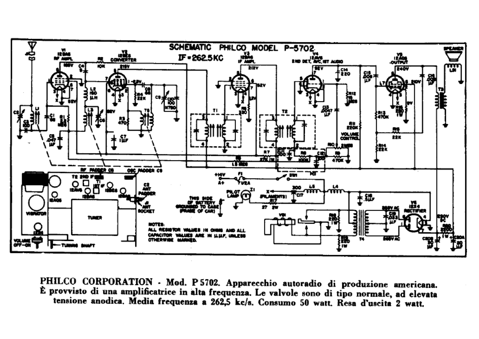 Philco p5702 schematic