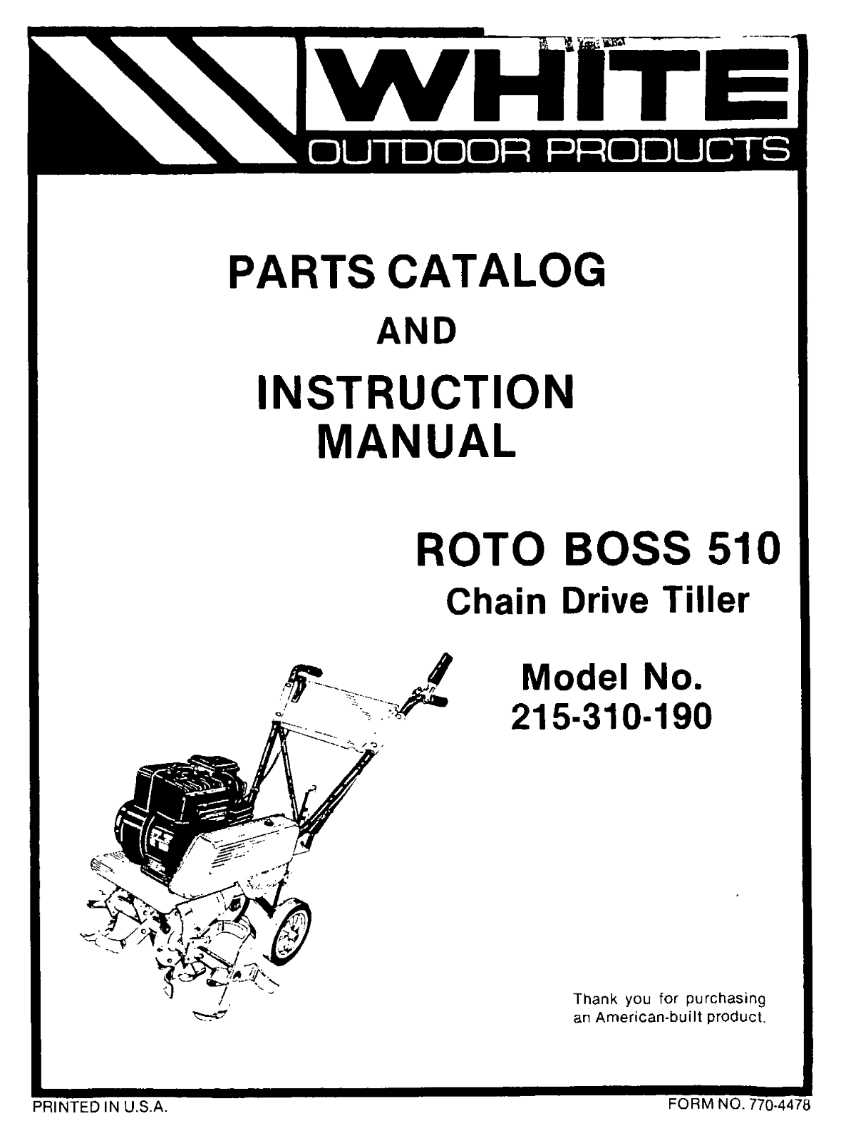 White Outdoor 215-310-190 User Manual