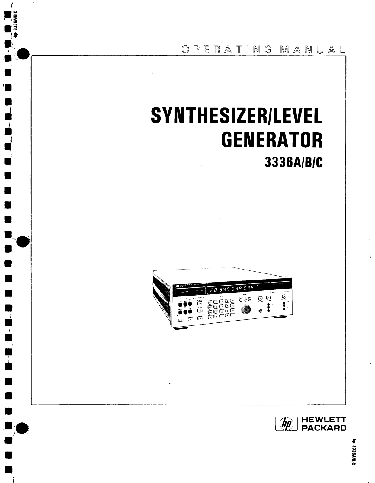 HP 3336C, 3336B, 3336A User Manual