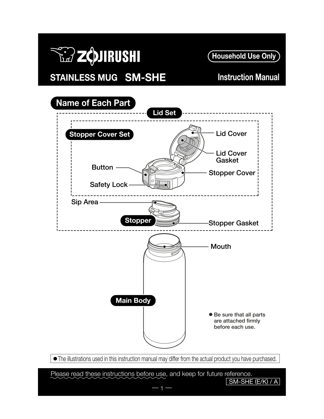 Zojirushi Sm-she User Manual