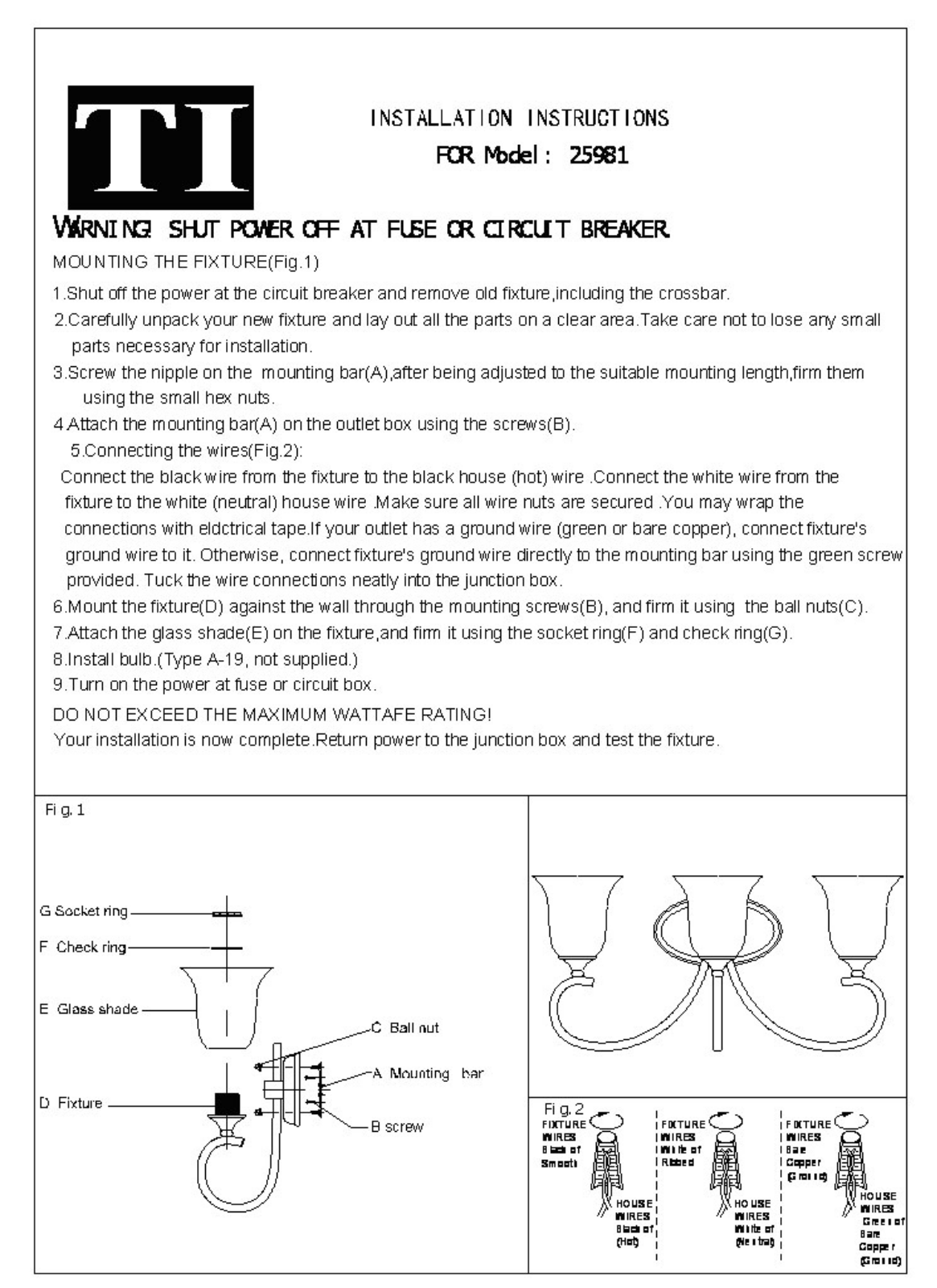 Triarch 25981 User Manual