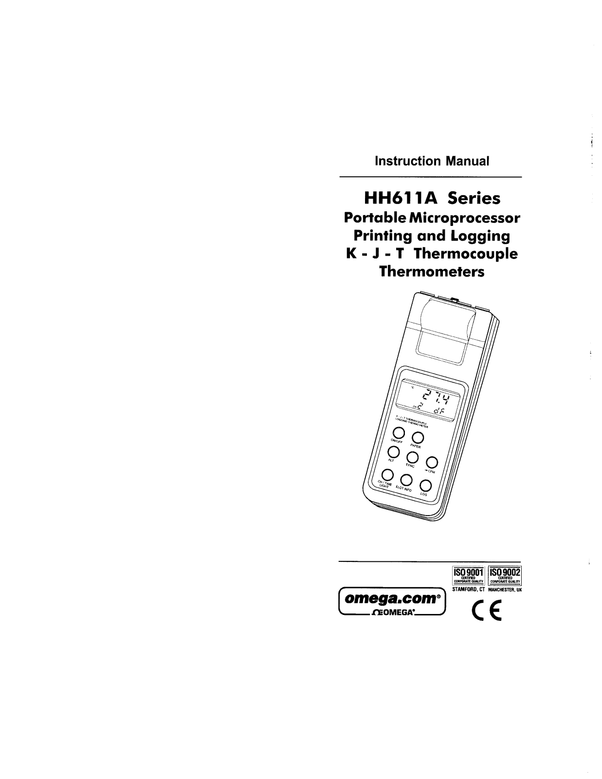 Omega Products HH611A-P Installation  Manual