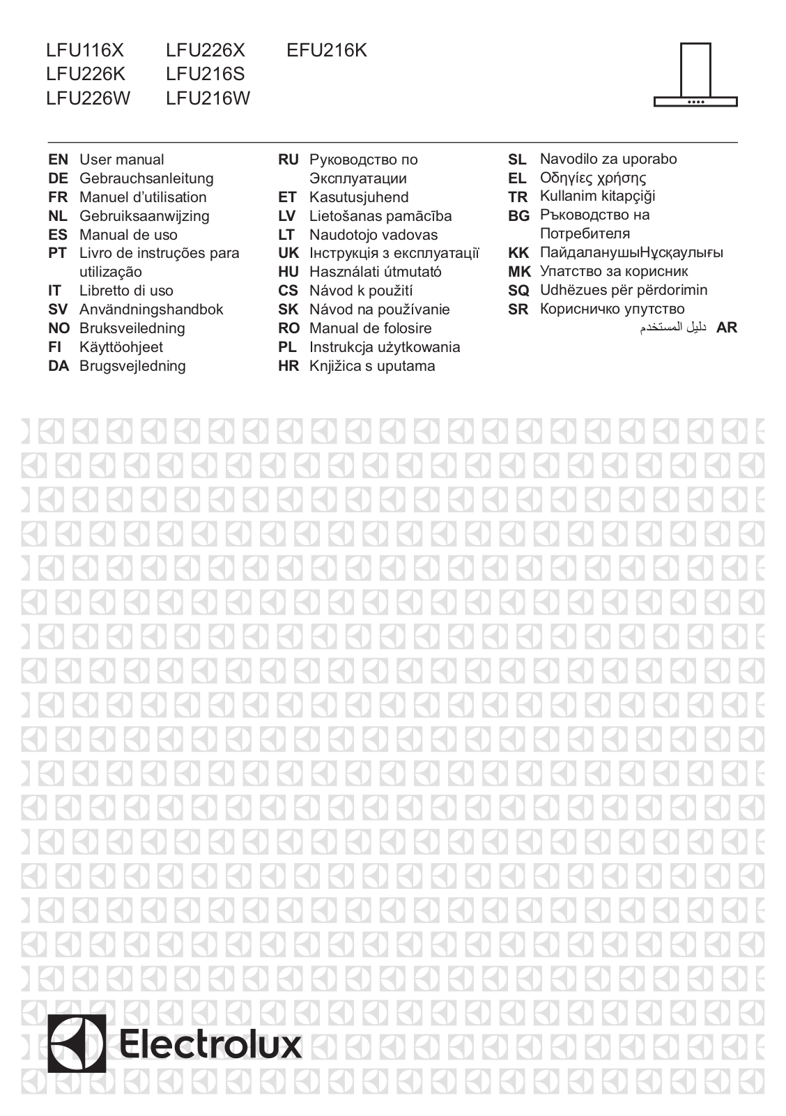 Electrolux EFU216K, LFU216W, LFU216S, LFU226X, LFU226W User Manual