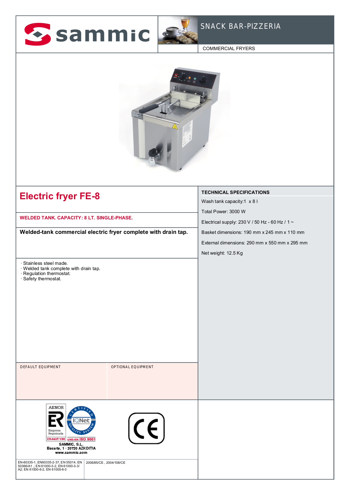 Sammic FE-8 User Manual