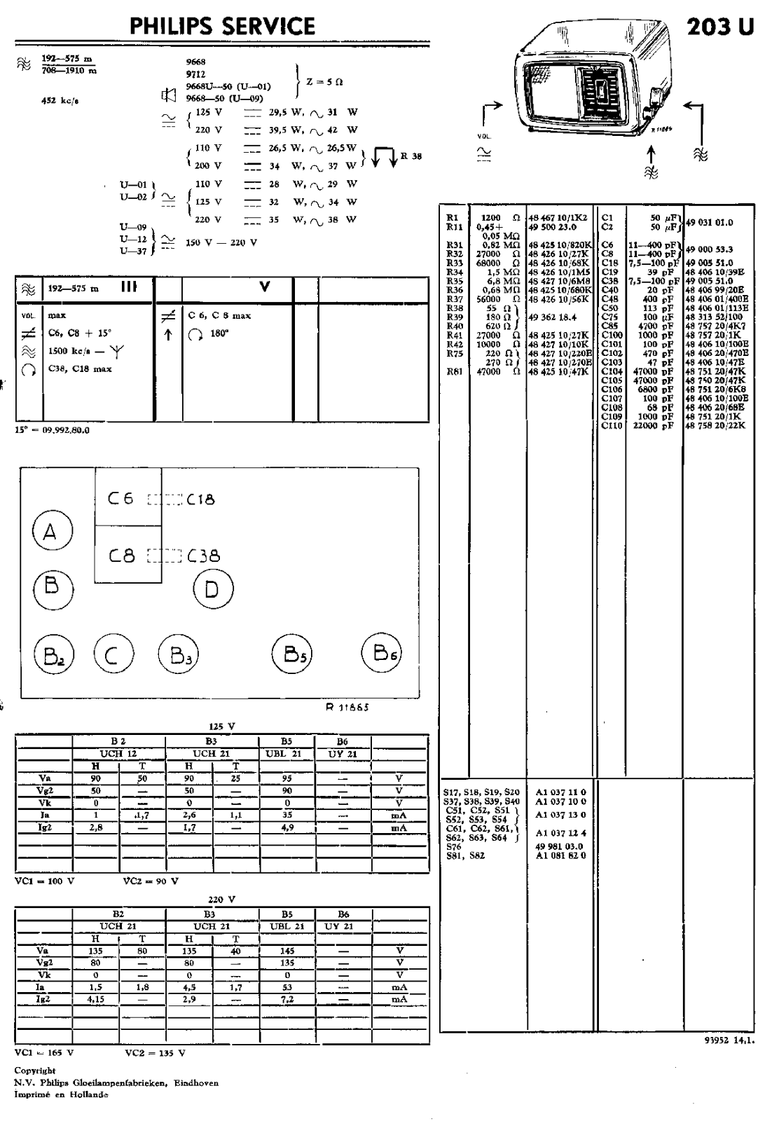 Philips 203-U Service Manual