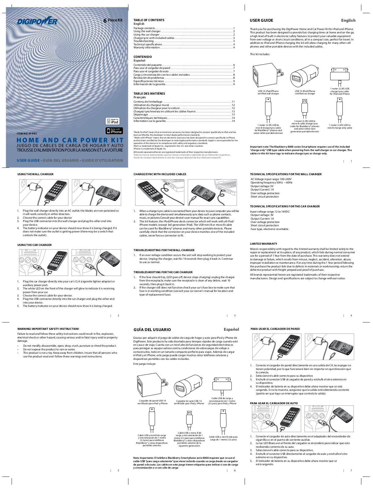 DigiPower IP-PK1 User Manual