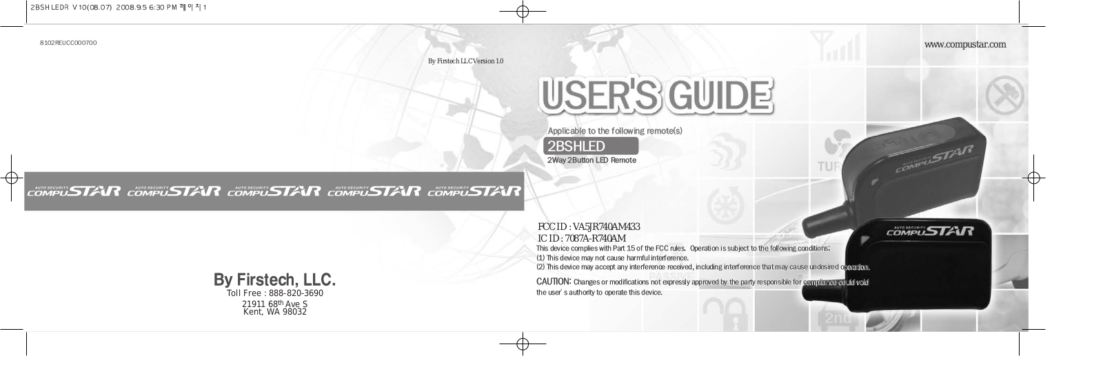 Firstech 2BSHLED User Manual