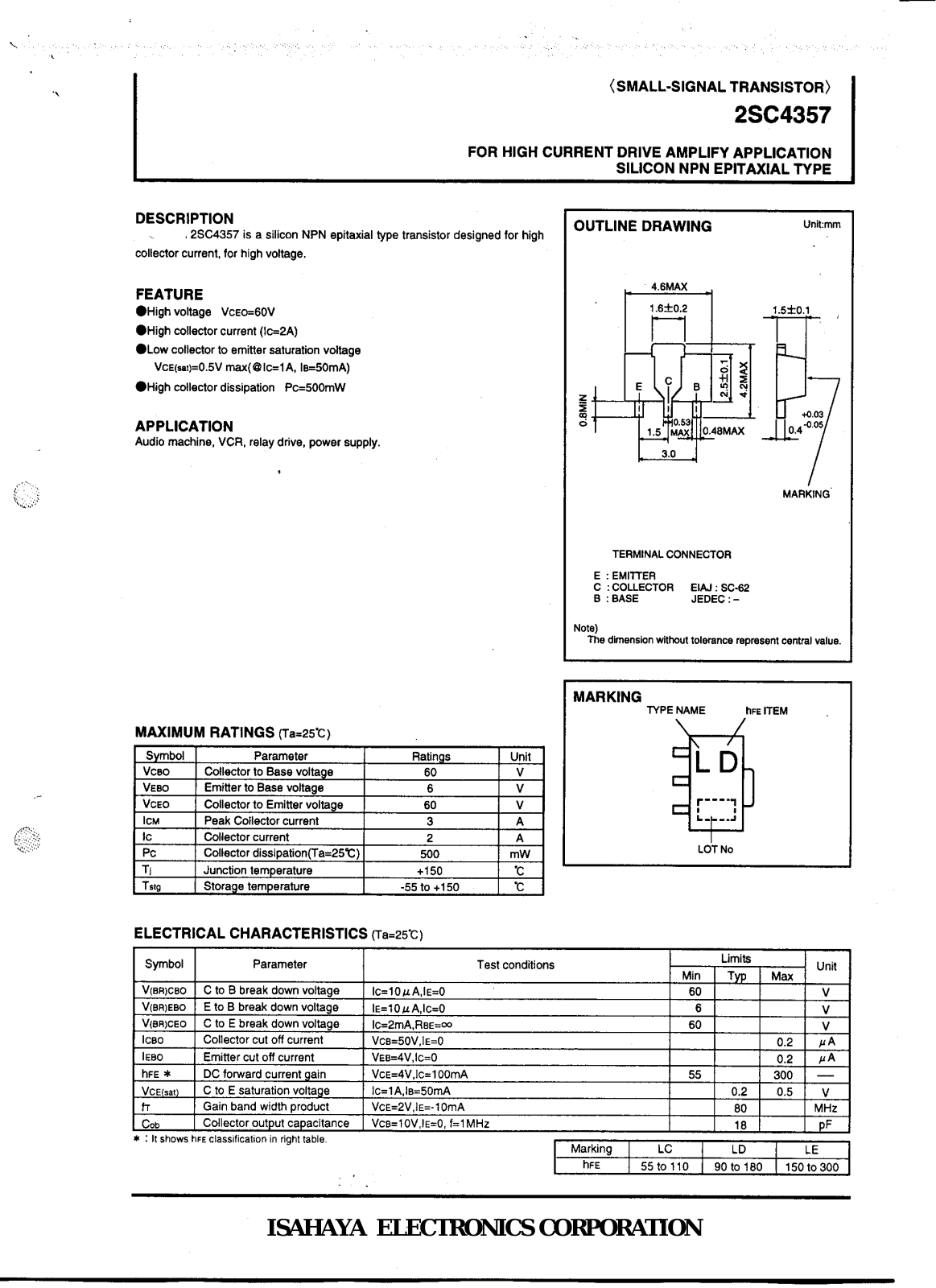 Datasheet 2sc4357 Datasheet - ManualMachine.com