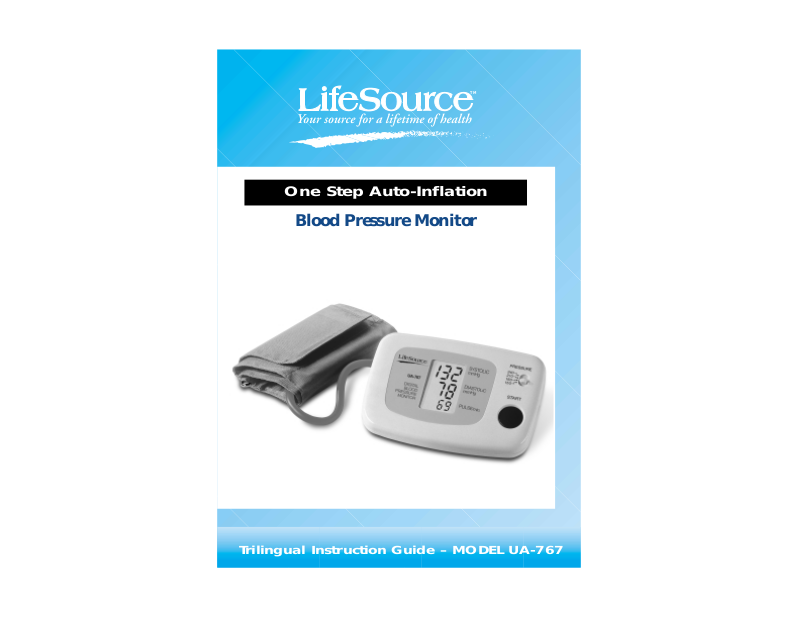 LifeSource UA-767 User Manual