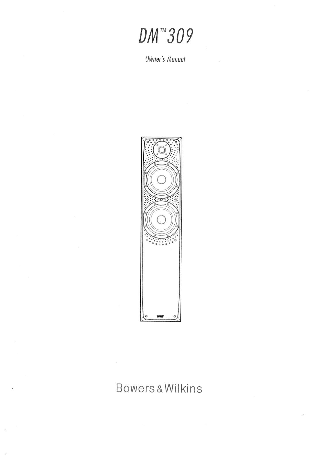 Bowers & Wilkins DM 309 User Manual