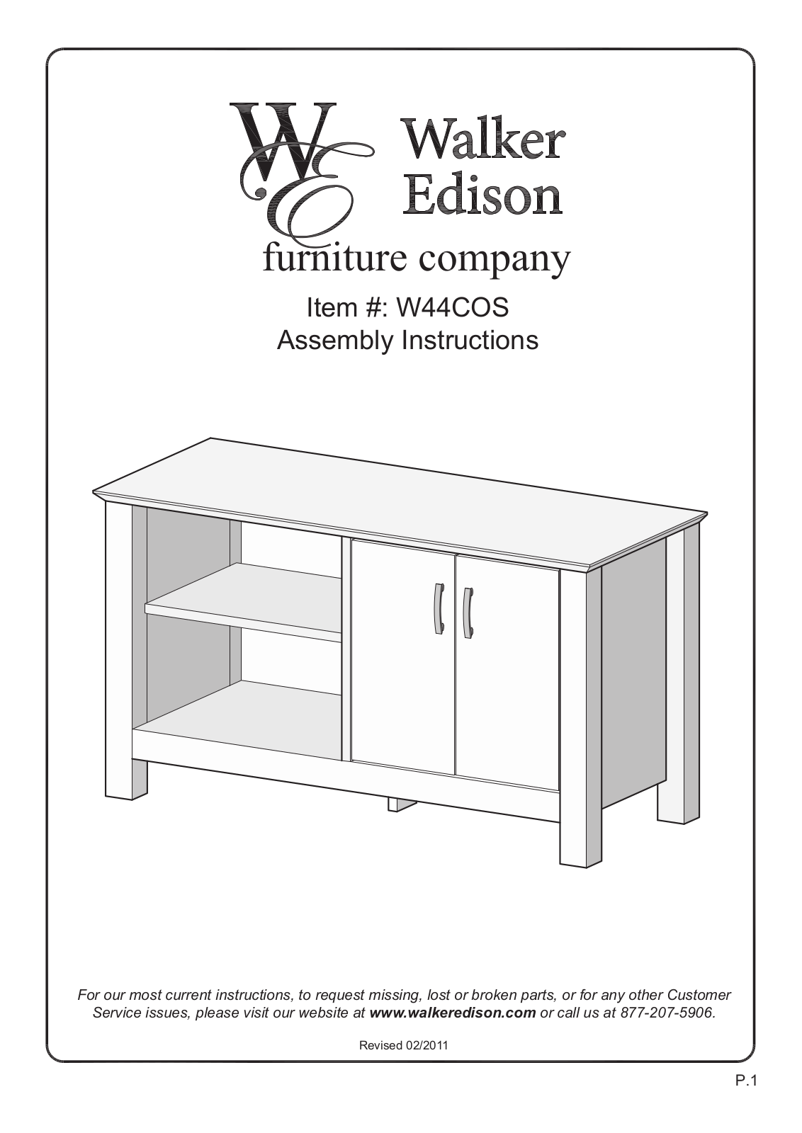 Walker W44COSBL User Manual