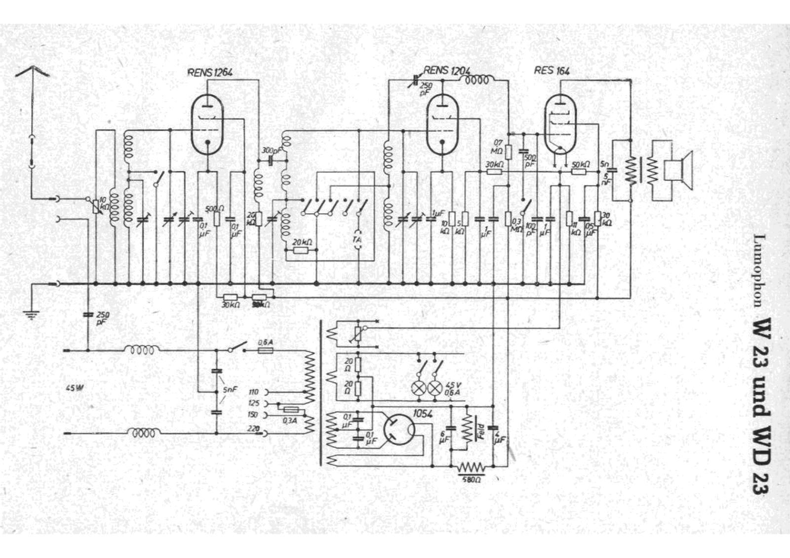 Lumophon w23, wd23 schematic - ManualMachine.com