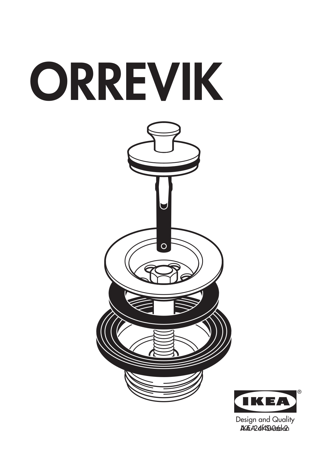 IKEA ORREVIK SINK STRAINER Assembly Instruction