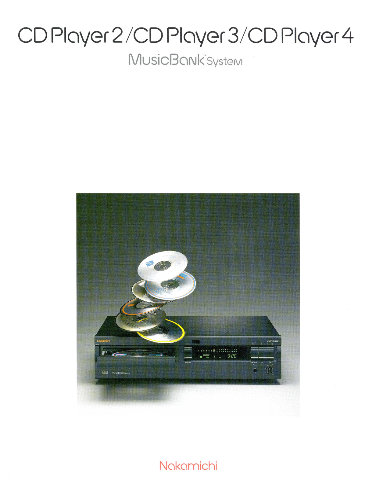 Nakamichi CD player 2, CD Player 3, CD Player 4 Brochure