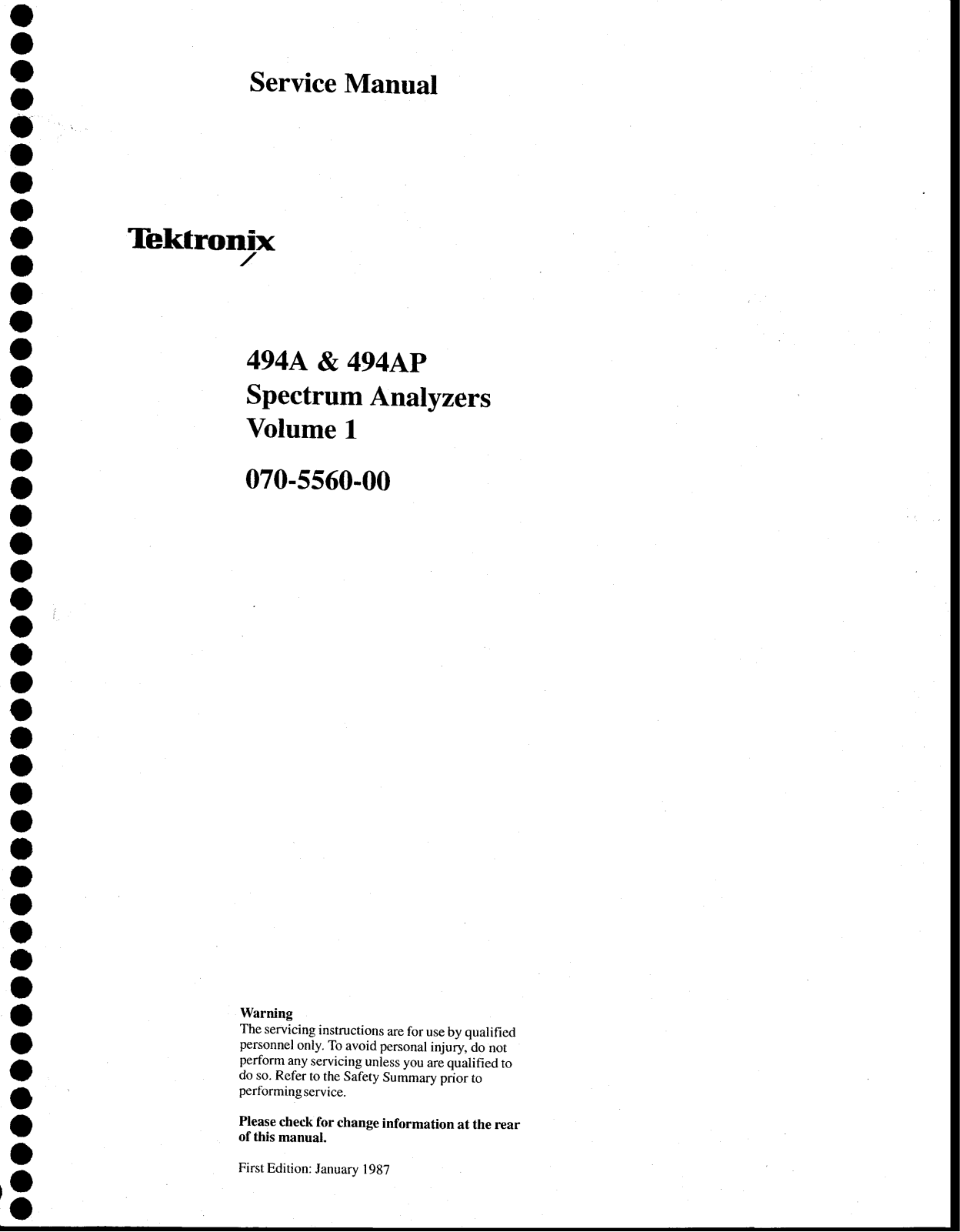 Tektronix 494a schematic