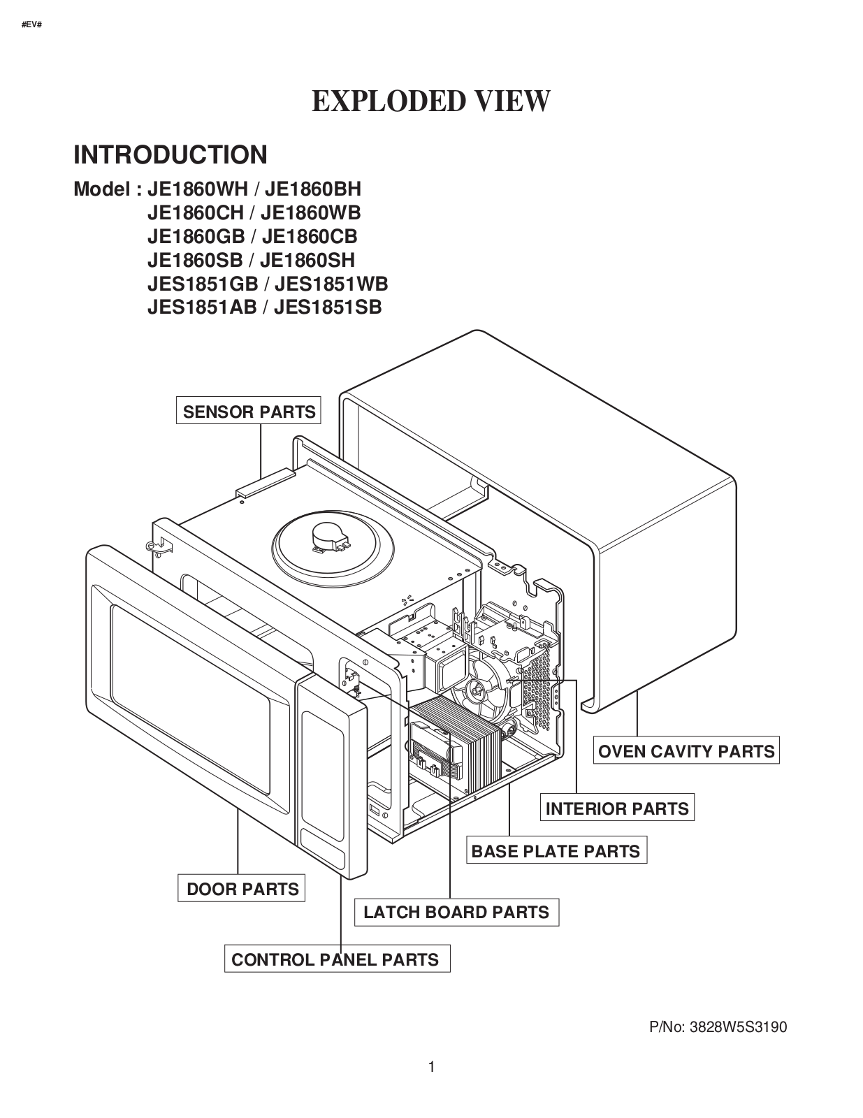 Ge Jes1851ab003, Jes1851bb01, Jes1851ab01, Jes1851ab002, Jes1851ab Service Manual