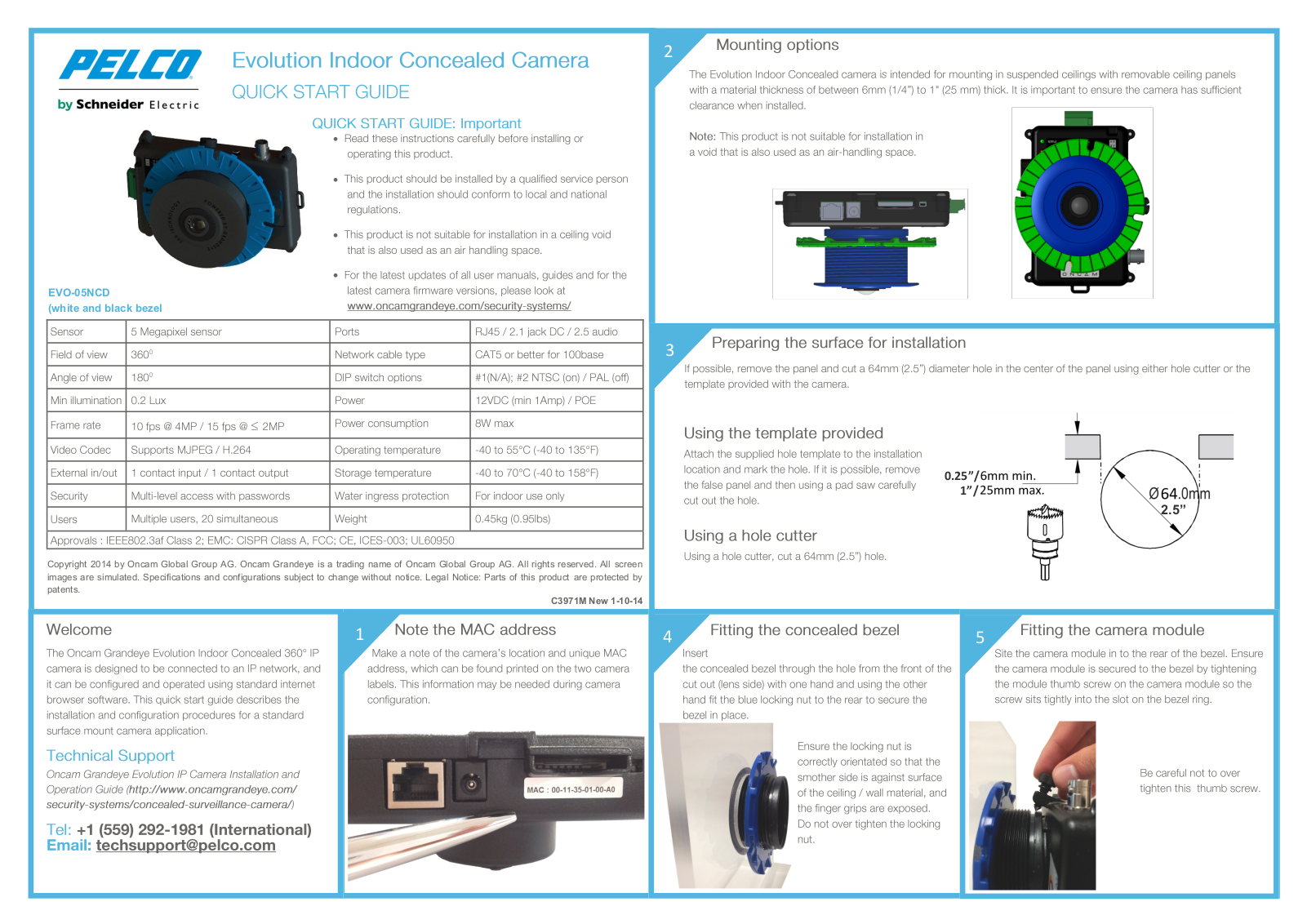 Pelco EVO-05NCD Quick Start Guide