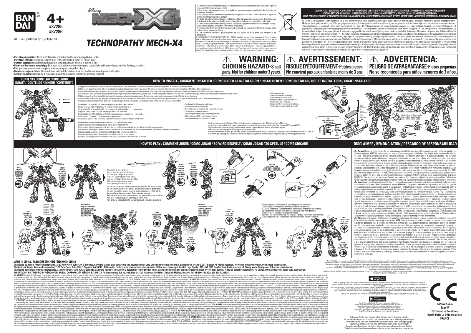 BANDAI 37285 User Manual