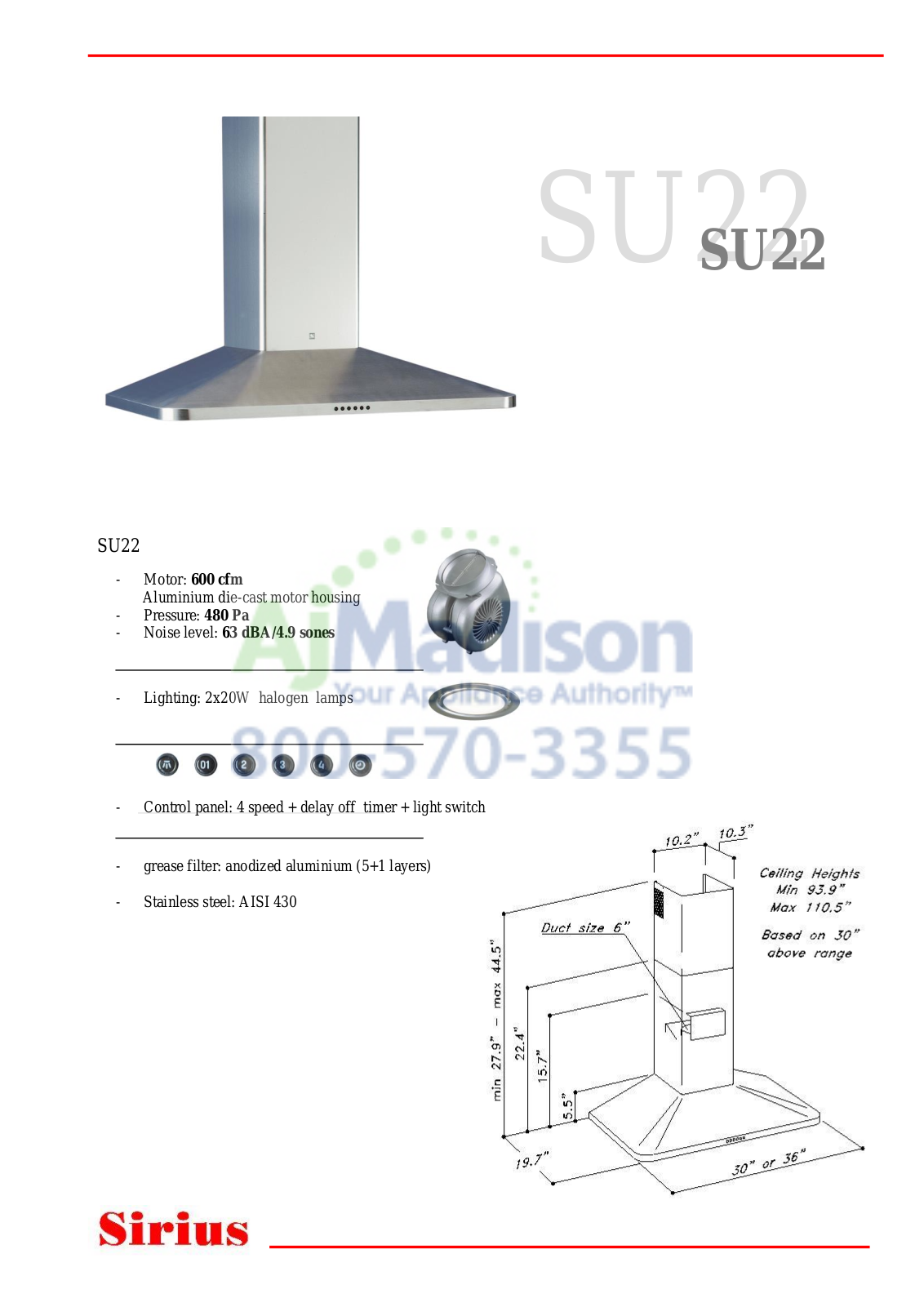 Sirius SU2230 Data Sheet