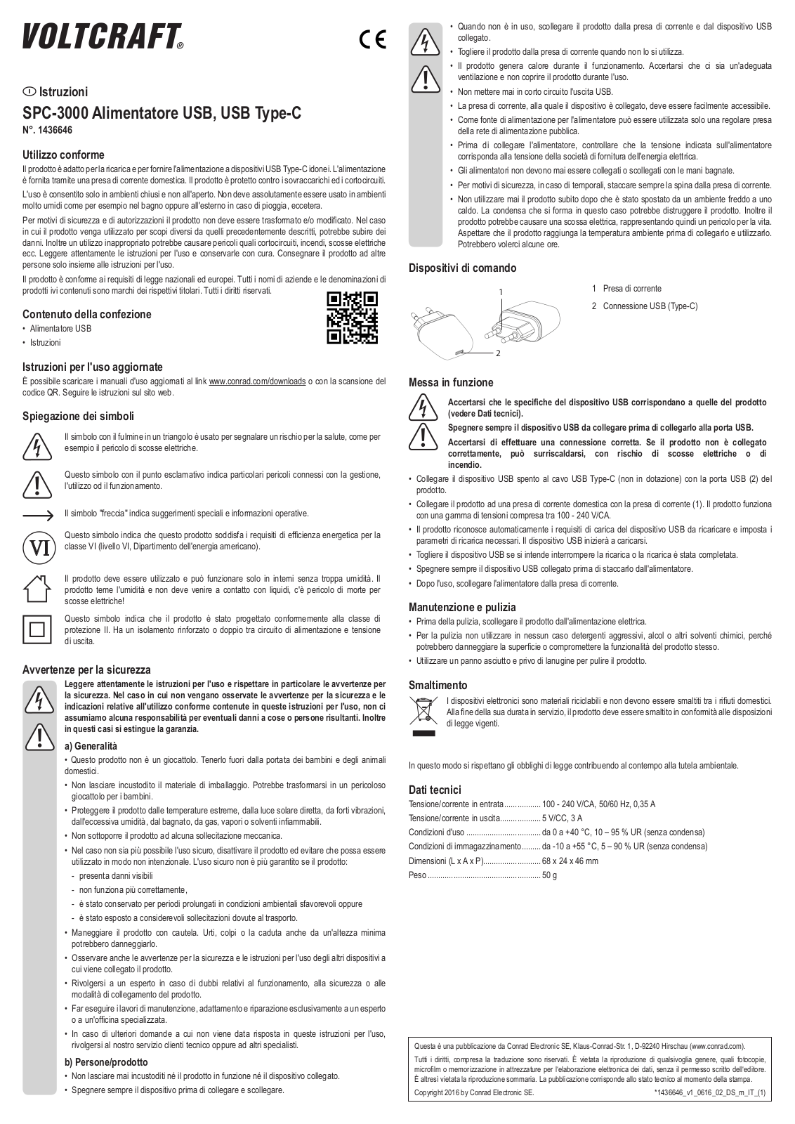 VOLTCRAFT SPC-3000 Operating Instructions