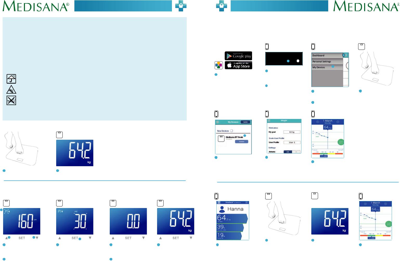 Medisana BS 430 CONNECT, BS 440 CONNECT Quick Start Guide