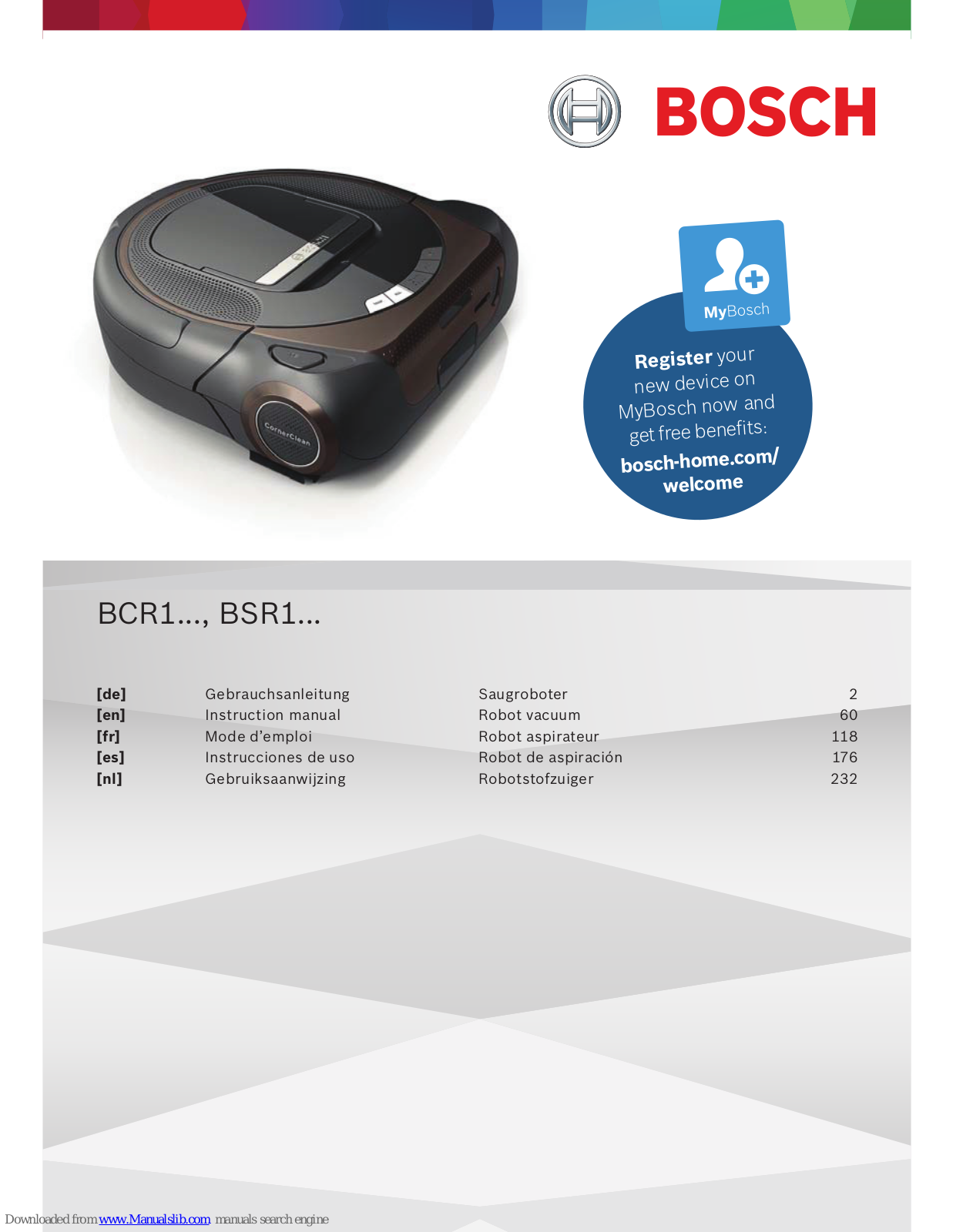 Bosch BCR1, BSR1 Instruction Manual