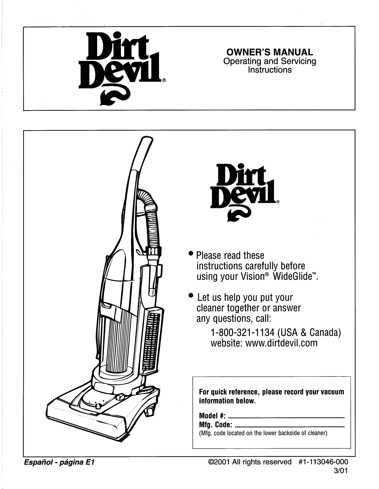 DIRTDEVIL M089800 User Manual - ManualMachine.com