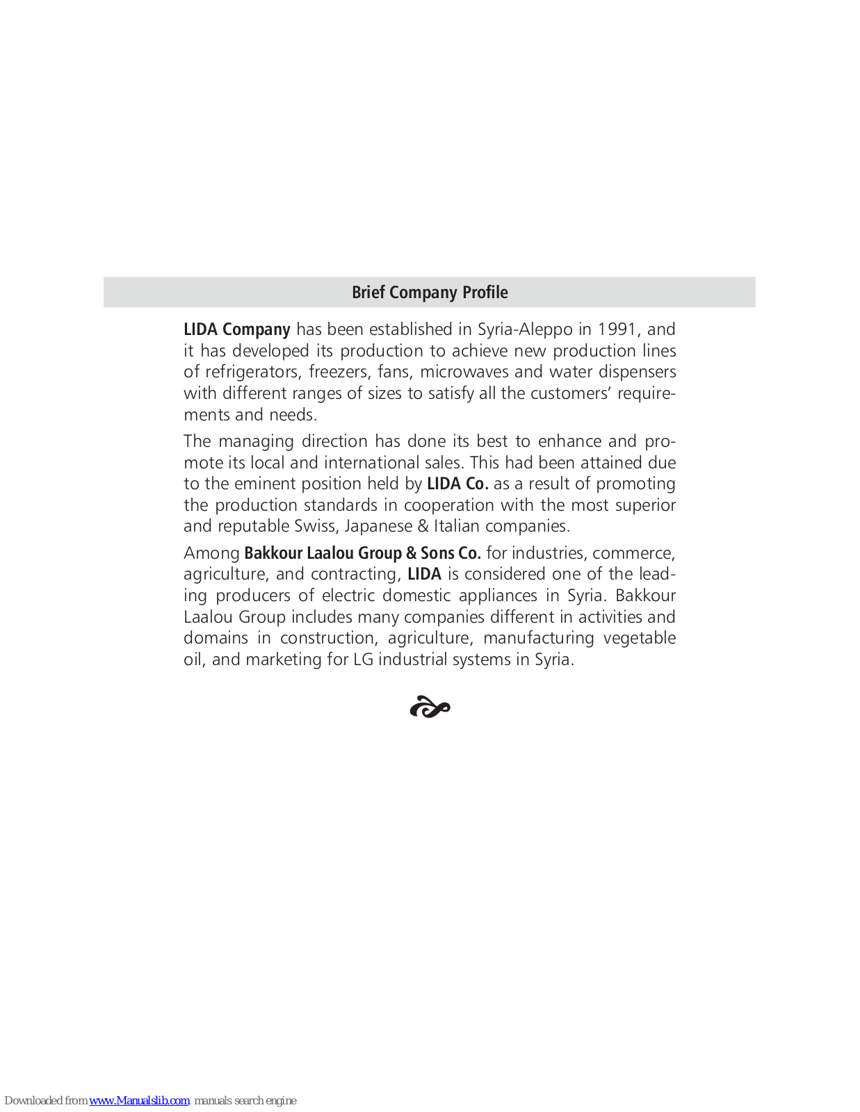 LIDA CF11550, DFM320, DFM120, NFD800, CF9500 Owner's Manual - ManualMachine.com
