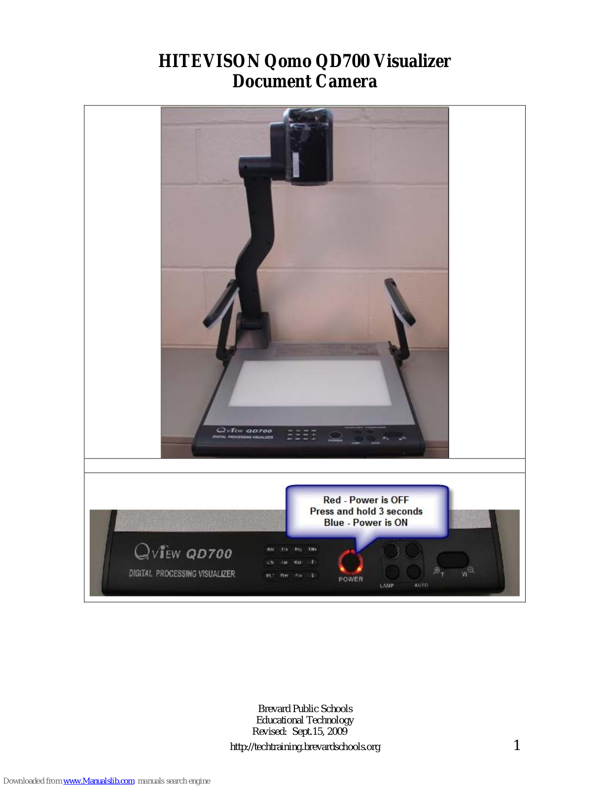 Qomo HiteVision QView QD700 User Manual