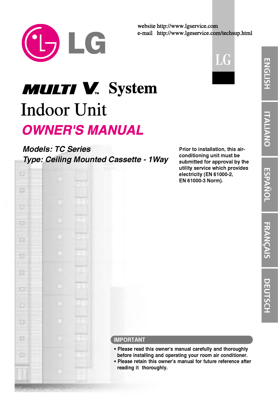 LG LRNN076TCA0 User Manual