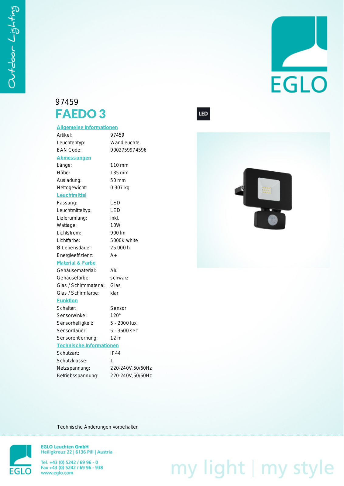 Eglo 97459 Service Manual