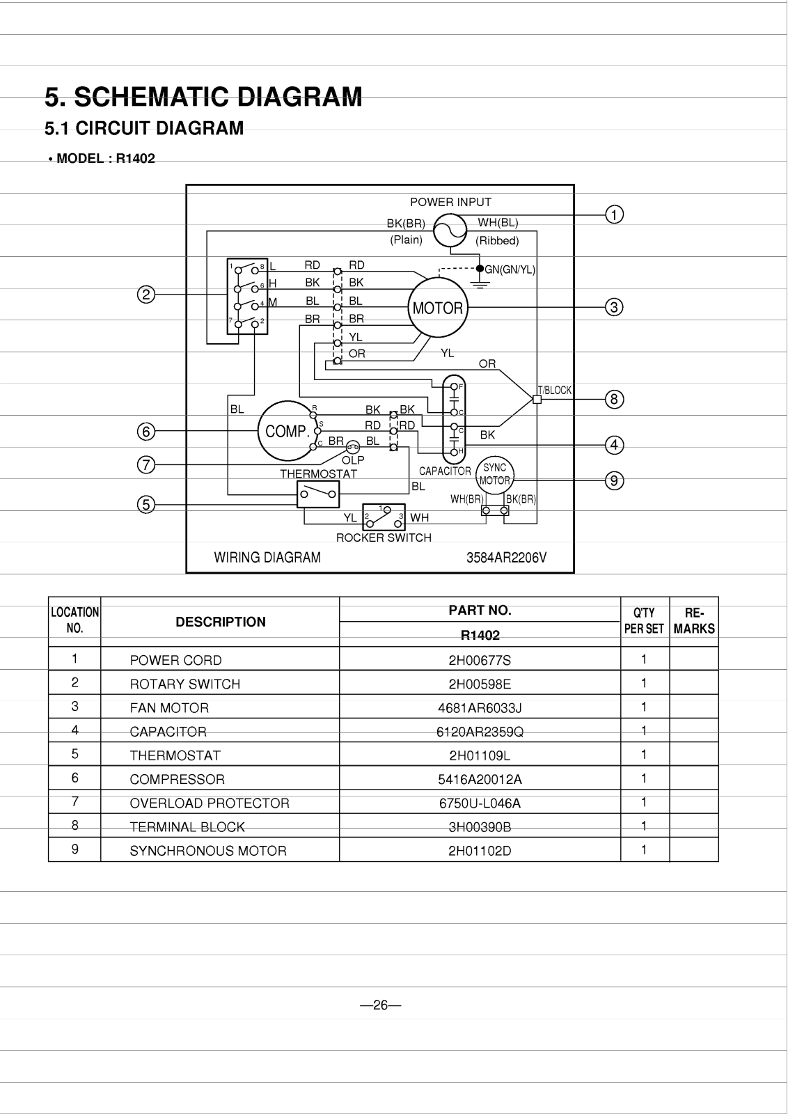 Goldstar R-1802 Wiring Diagram