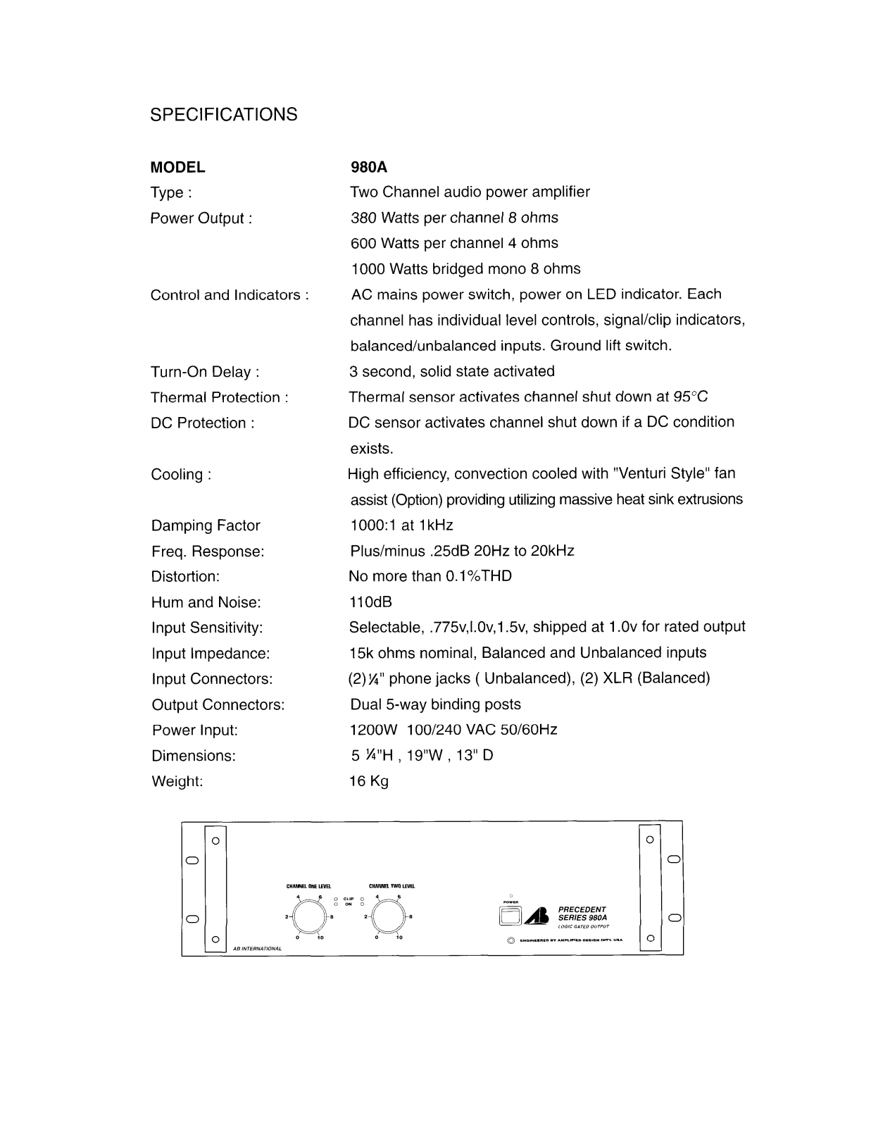 AB International 980-A Brochure