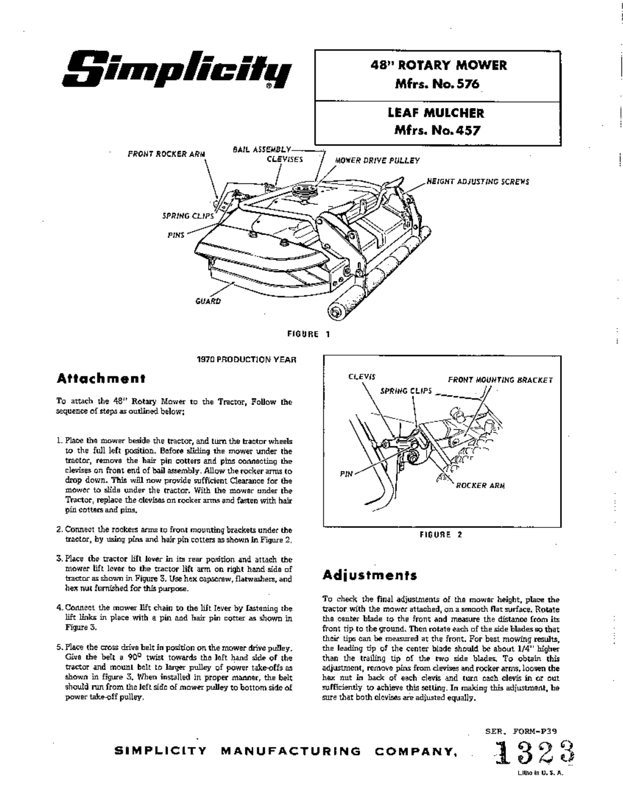 Simplicity 457 User Manual